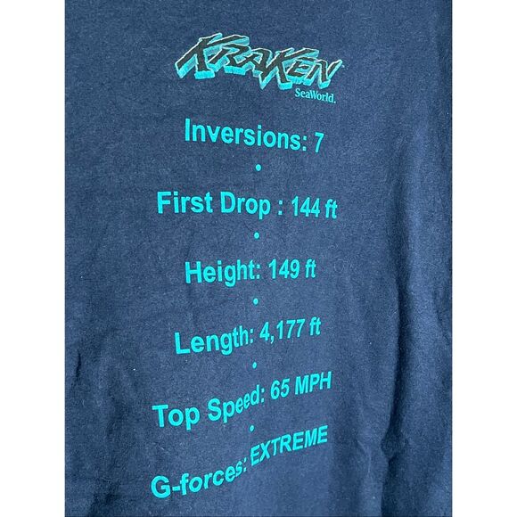 Vintage SeaWorld Kraken Ride Never Be The Same Tee - Picture 4 of 5